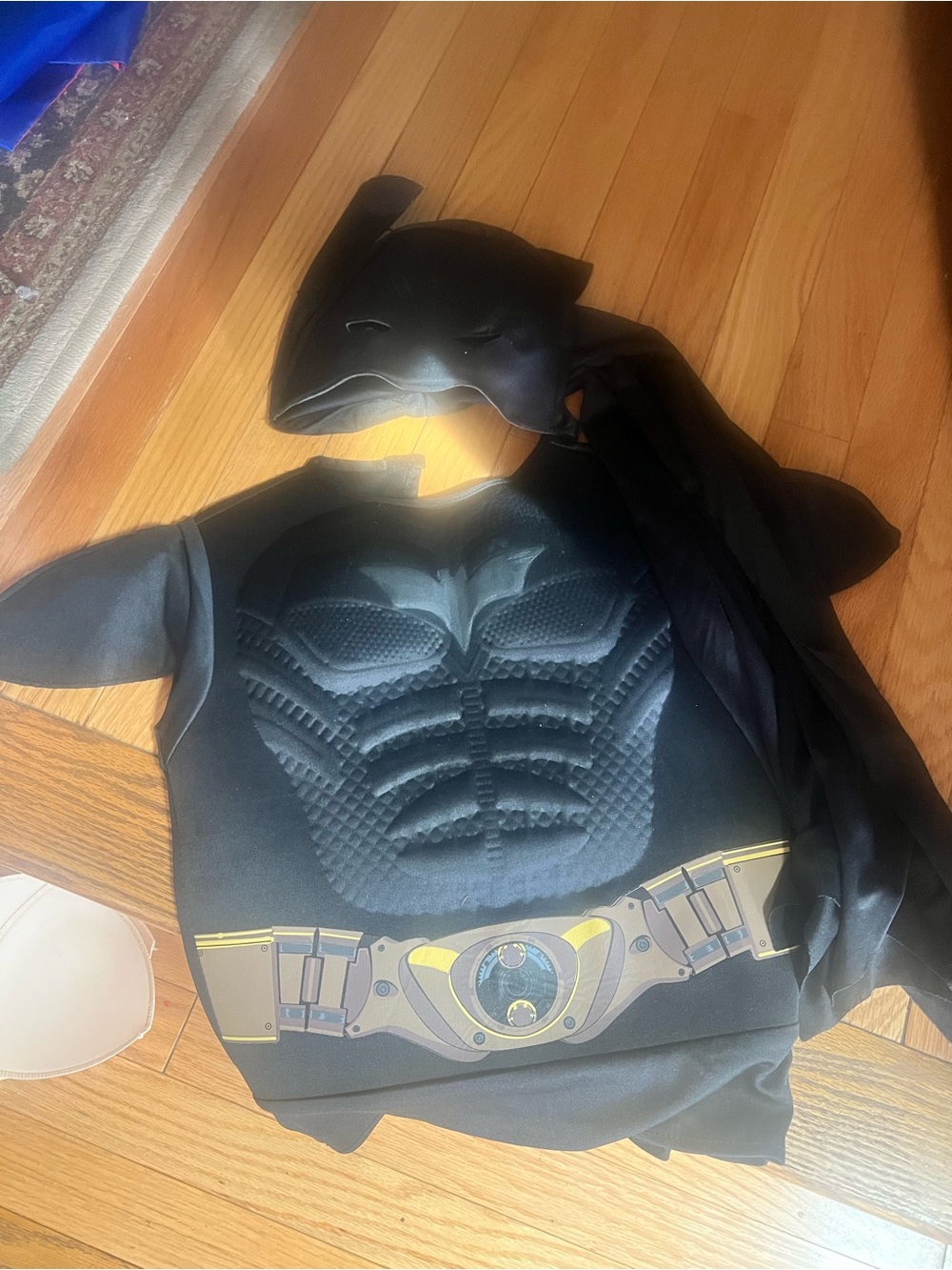 DC Comics Black BatMan Kids Costume with Mask and 2 Capes